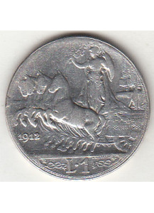 1912 - 1 Lira Argento Quadriga Veloce MB+